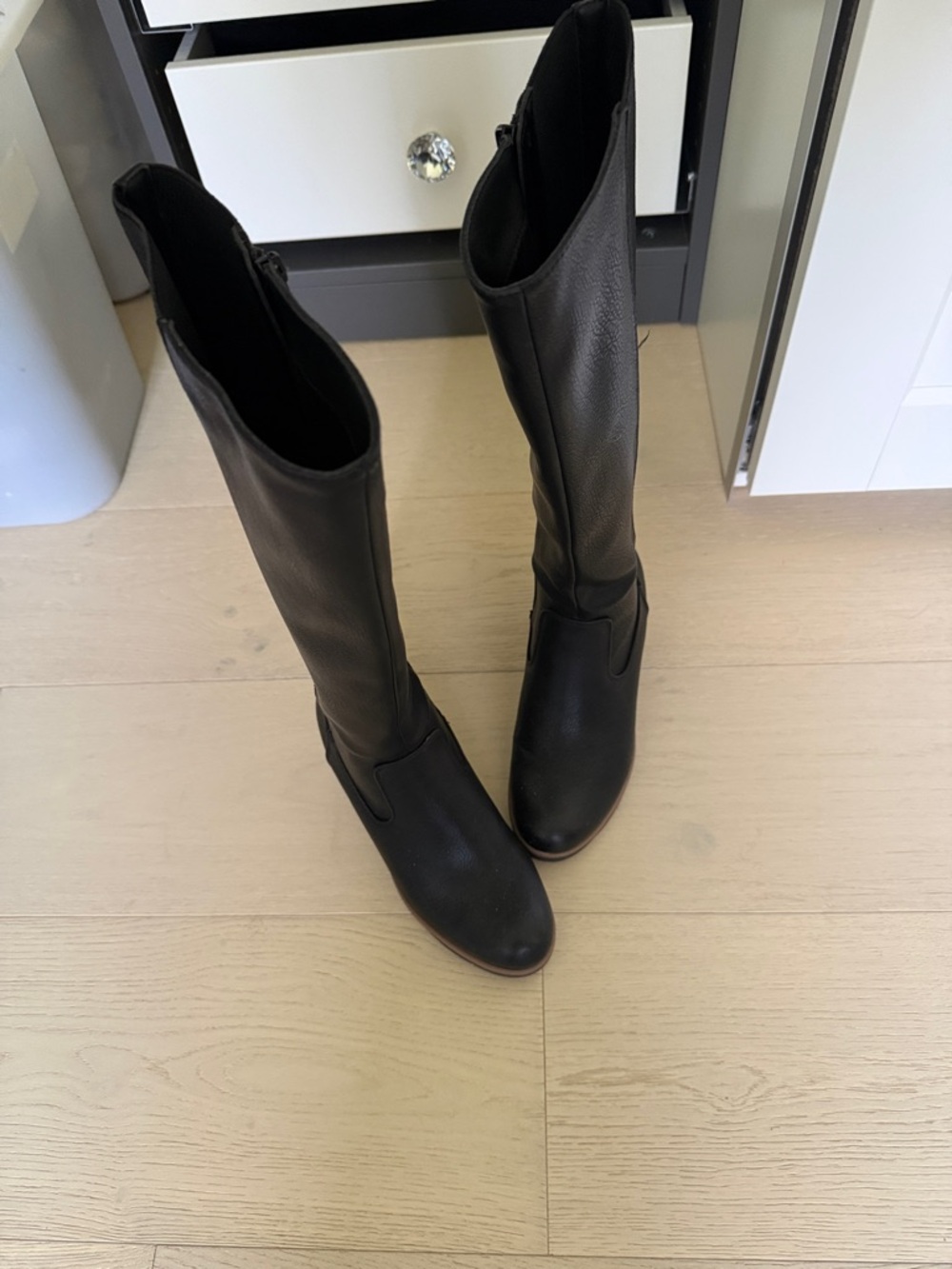 Naturalizer Black Over-the-Knee Leather Boots